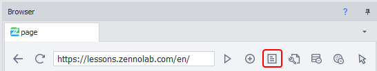 Button to view source code, DOM, and page text
