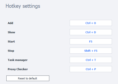 Hotkeys